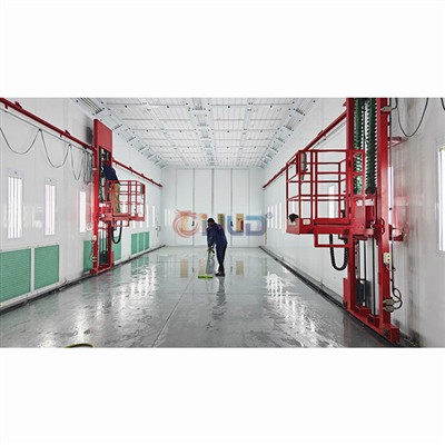 Mūsų technikas vadovavo didelio autobuso purškimo kabinos įrengimui Katare